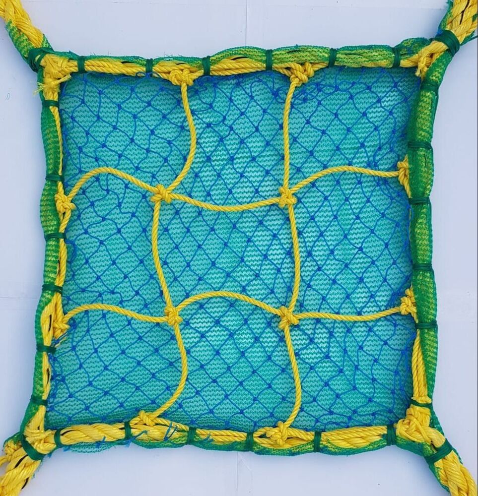 Safety net installed to protect children and pets on a high-rise balcony